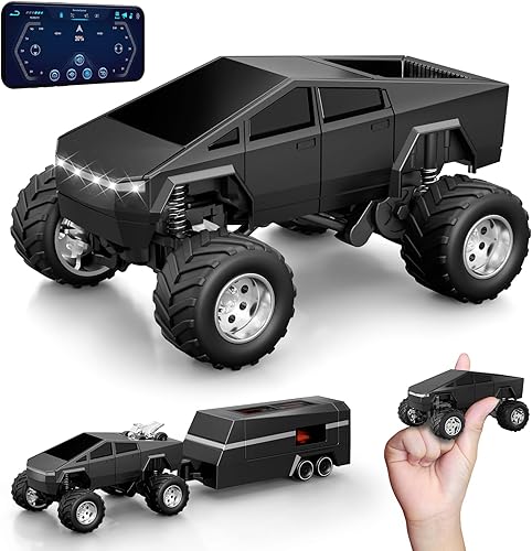 Miniatura 1 de Mini auto a control remoto para niños, juguete de aleación a escala 164, camión RC de 2.4 GHz, juguete de camión monstruo de control remoto, regalo