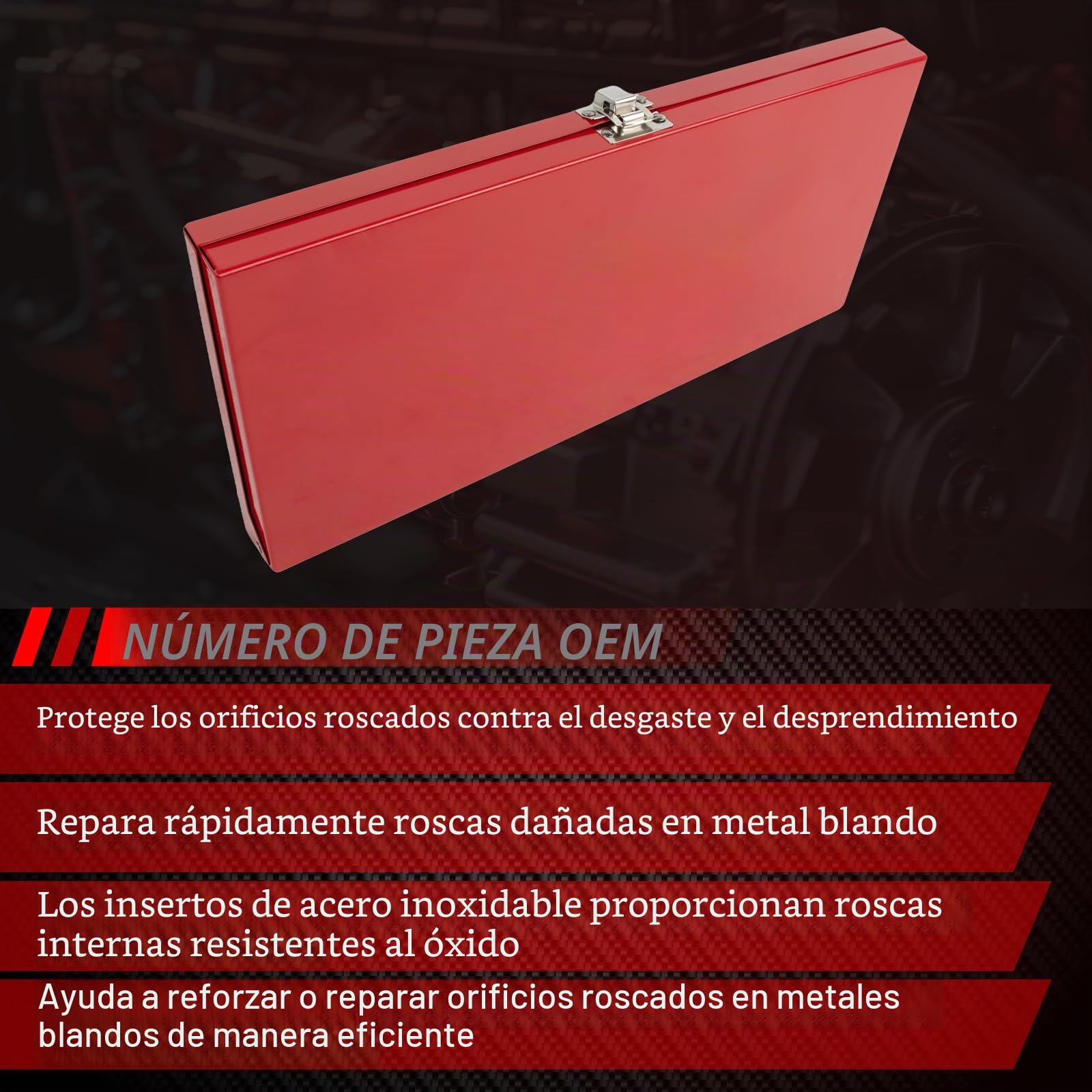 Helicoil - Juego de reparación de roscas (131 piezas, repuesto para M5, M6, M8, M10, M12)