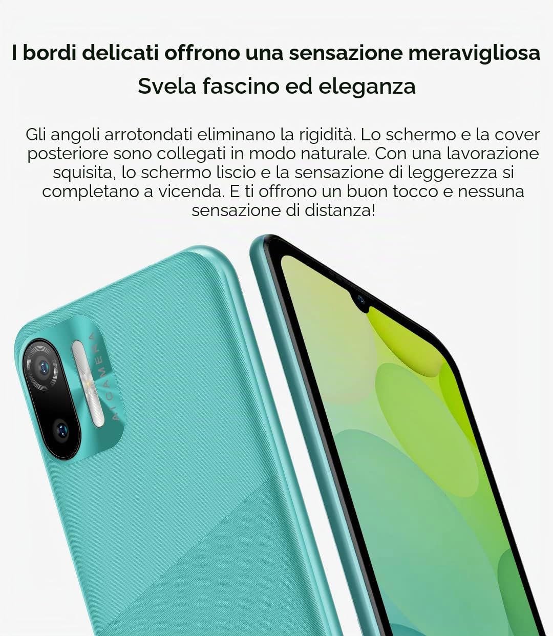 Ulefone Android 12 Smartphone NOTE 6T, 2.0GHz Quad Core 3GB+64GB, 8,5mm Ultra Sottile 4G Cellulare DUAL SIM, Schermo HD+ 6,1'', Slot Per 3 Schede, Fotocamera 13MP+5MP, GPS WIFI Sblocco Facciale Nero