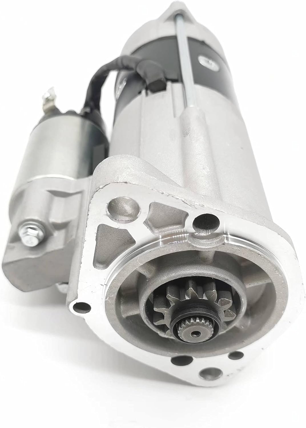 Starter motor drive gear (pinion) and mounting flange