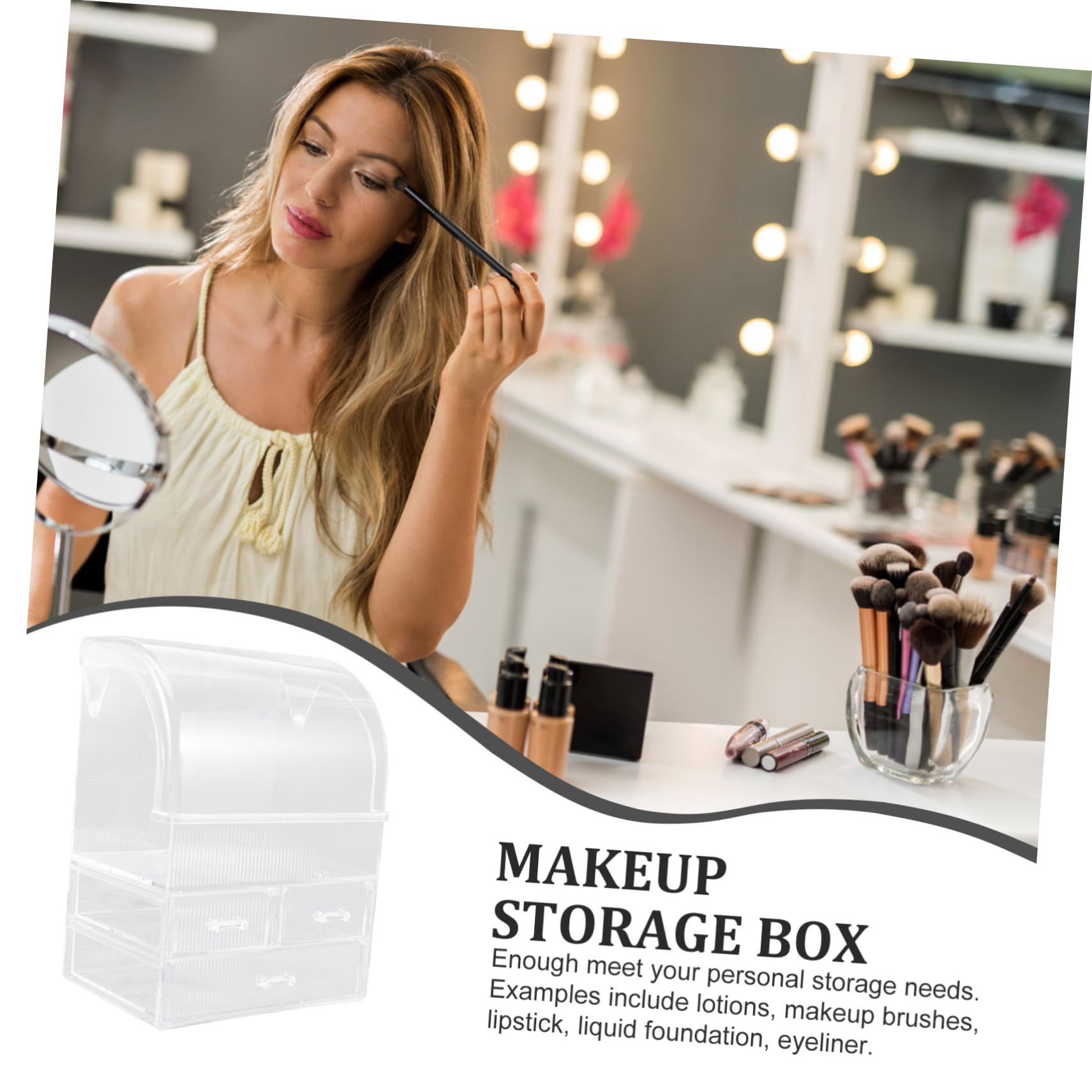 Acryl Make Up Organizer Kasten mit Schubladen, Transparent