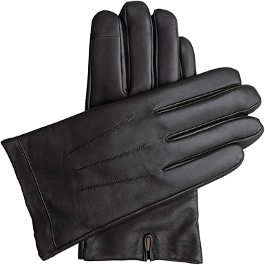 mens touch screen leather gloves