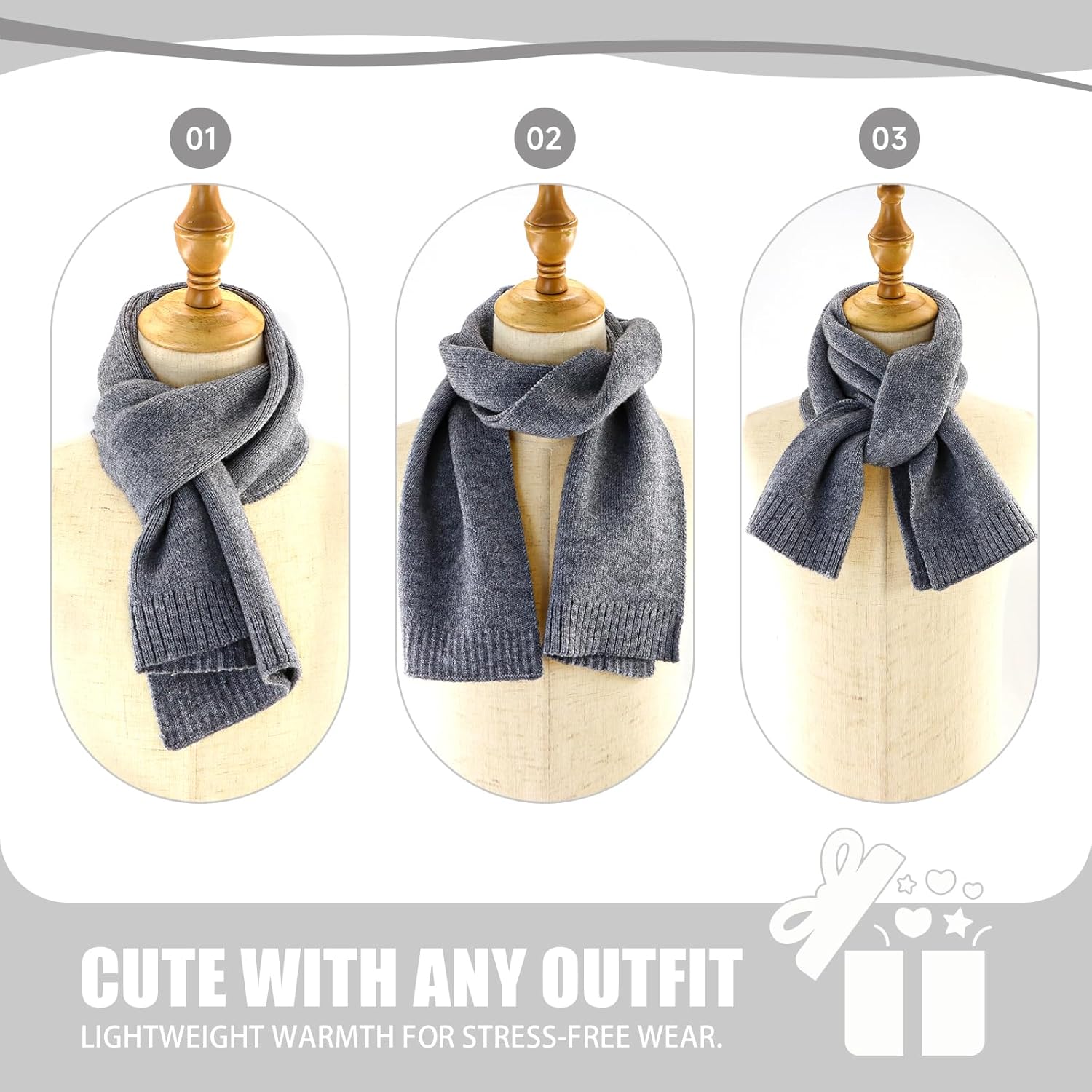 Kids Scarf for Girls Scarf Toddler Boys Scarves Knit Winter Scarves Fashion Neck Warmer Kids Neck Warmers Boy - Image 4
