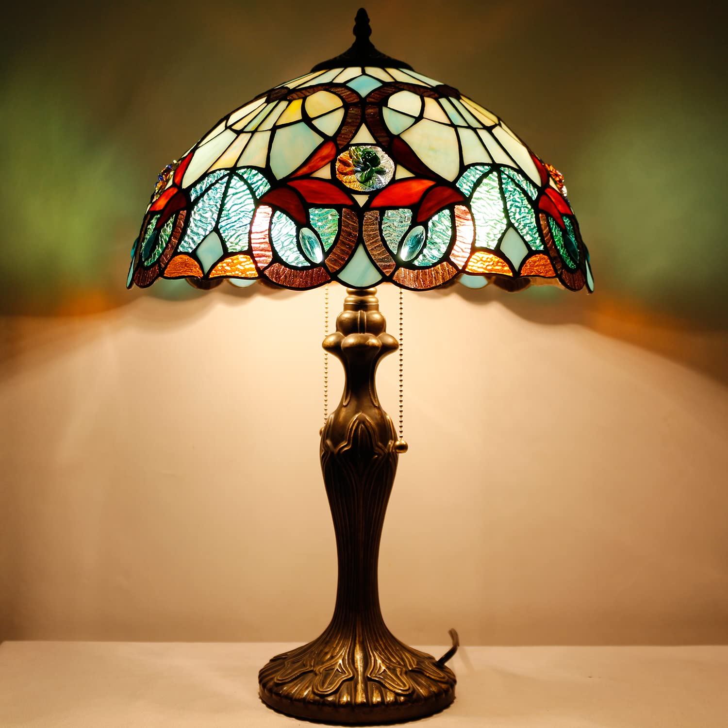 2ティファニースタイルテーブルランプ電気スタンドガラスランプ \r オウム2 2ティファニースタイルテーブルランプ電気スタンドガラスランプ