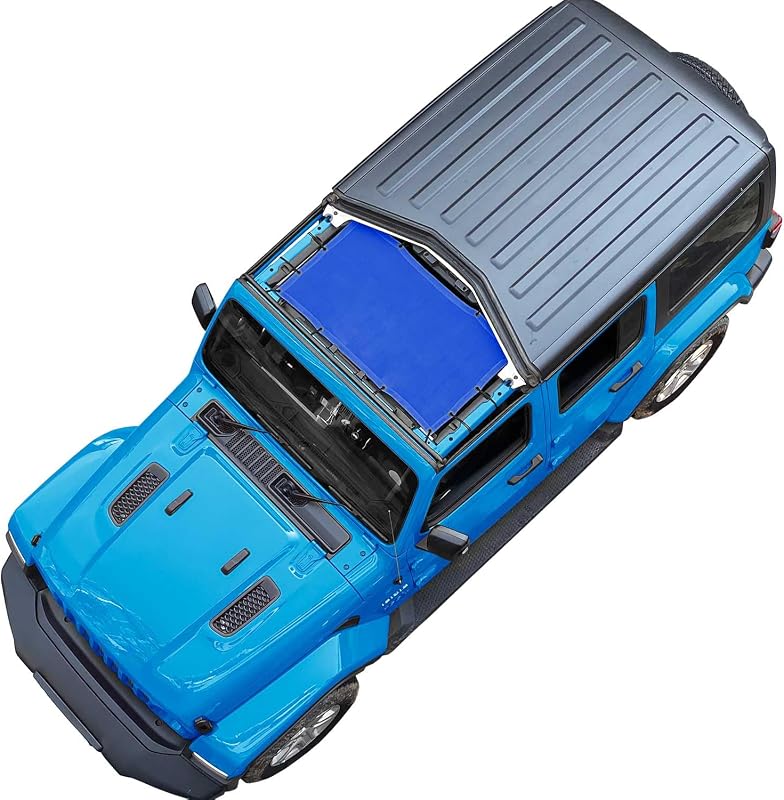 Tela de Proteção Solar para Teto Jeep Wrangler JL e Gladiator JT Azul – 2018 a 2023