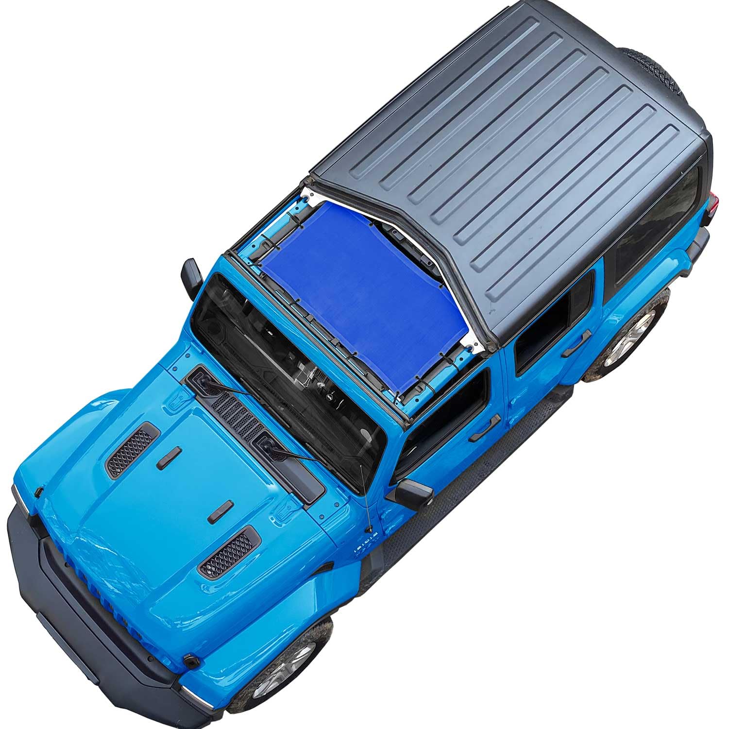 JL Sun Shade Top Compatible with Jeep Wrangler Gladiator Sunshade, Blue