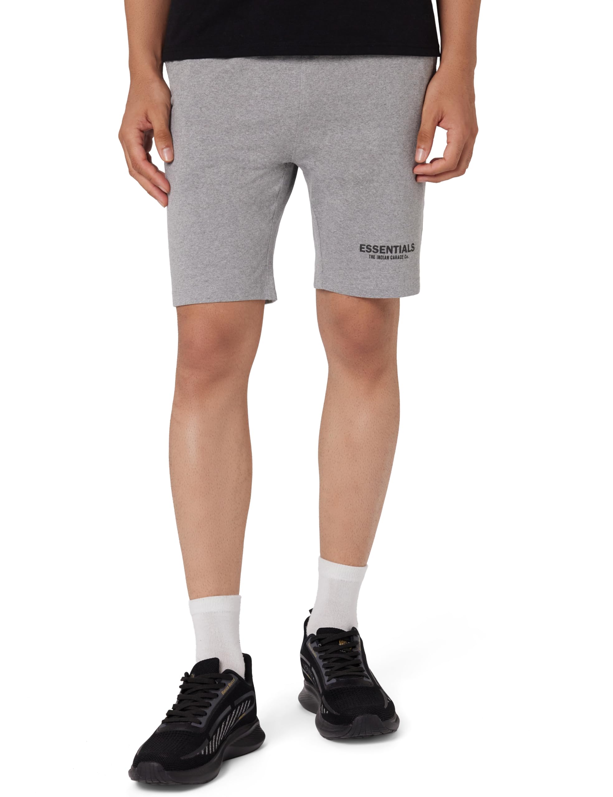the indian garage co Men Regular Fit Placement Print Mid-Rise Lounge Shorts-picture-29