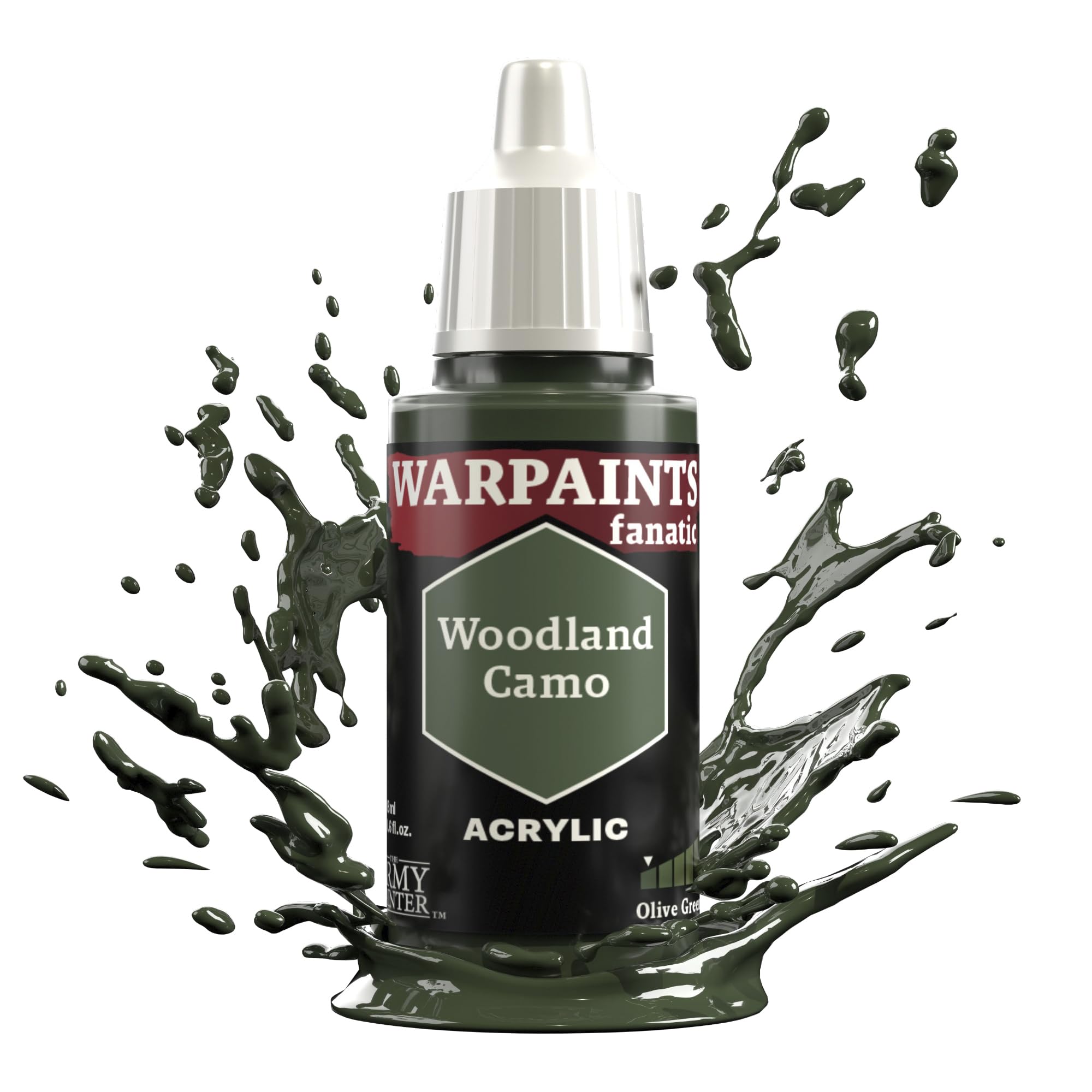 The Army Painter, Warpaints Fanatic Woodland Camo Single Acrylics, Miniature Hobby Painting, Quality Paint for Miniature Wargaming