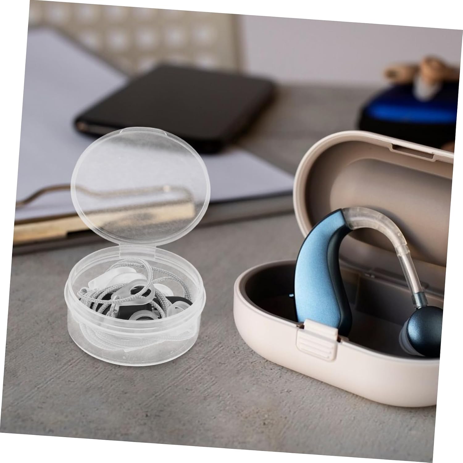 Adjustable Hearing Amplifier Lanyard Clips Anti-Loss Protection Rope for Seniors Audiophones Fastening Clip for Enhanced Security