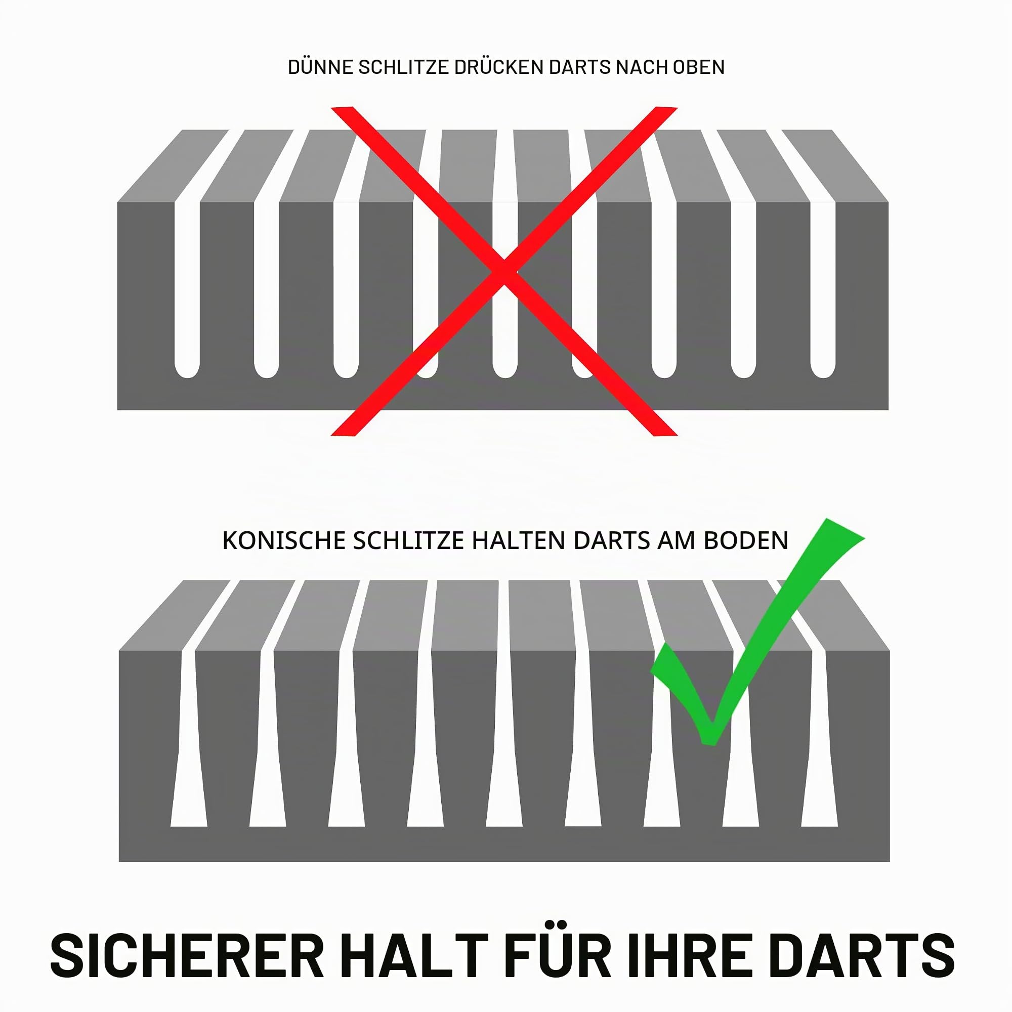 USA Gear Hartschalen-Dartkoffer - Darthalter für 8 Pfeile und Zubehör, Spitzen, Schäfte und Flüge - Kompatibel mit Pfeilen mit weicher Spitze und Stahlspitze (Schwarz)