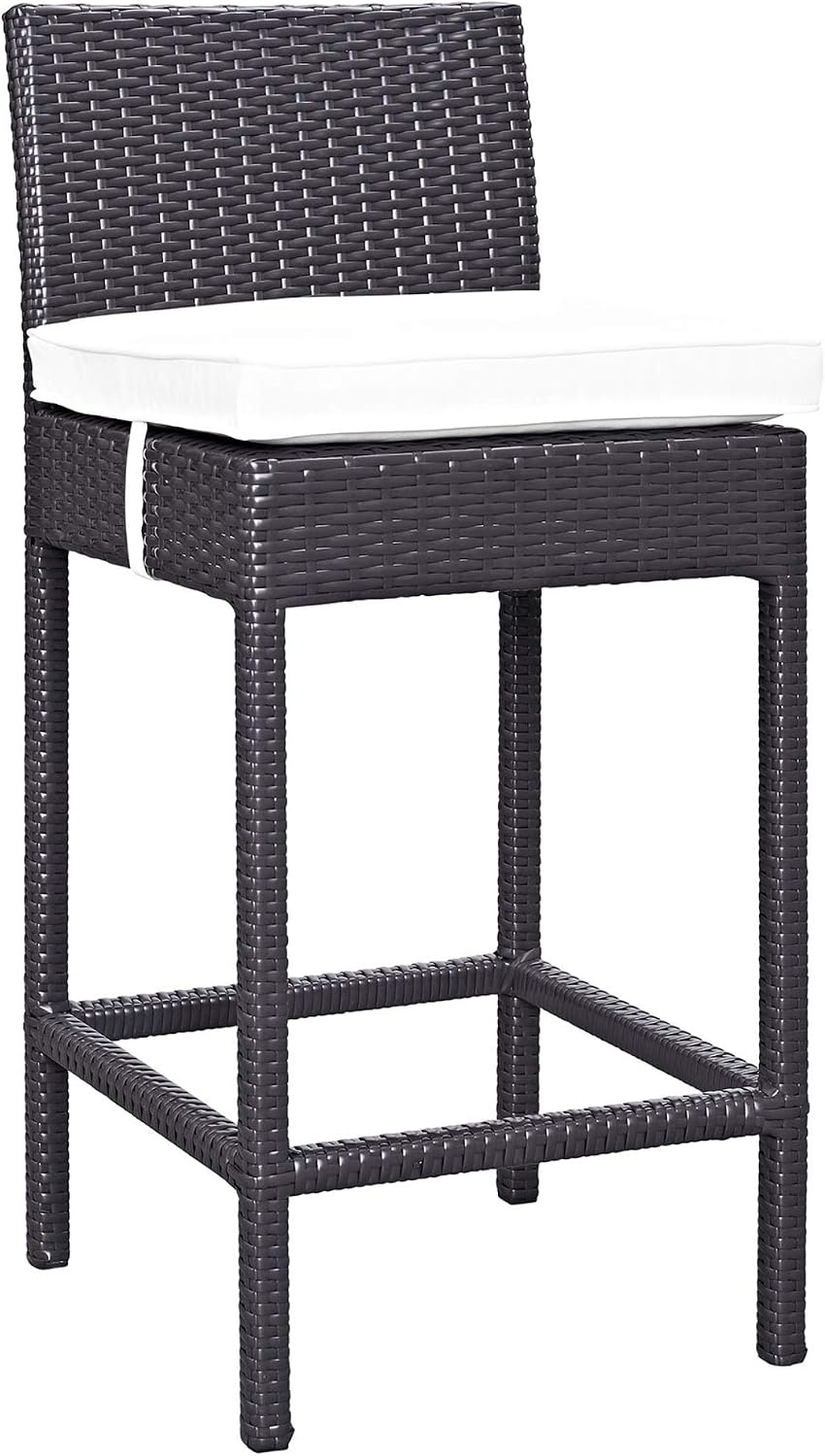 Ergode Lift Outdoor Patio Bar Stool Set of 2 | All-Weather Wicker Rattan | UV Resistant Cushions | Perfect for Patio, Porch, Deck