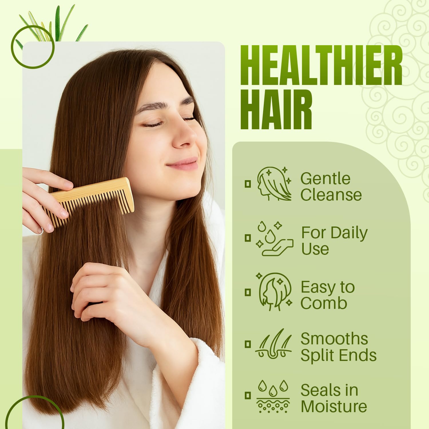 Rosemary Shampoo and Conditioner for Hair Growth, Sulfate Free Organic Rosemary Oil Shampoo De Romero Para Crecimiento, Promotes Hair Growth & Scalp Health, for Men Women - 16 fl oz each - Image 2