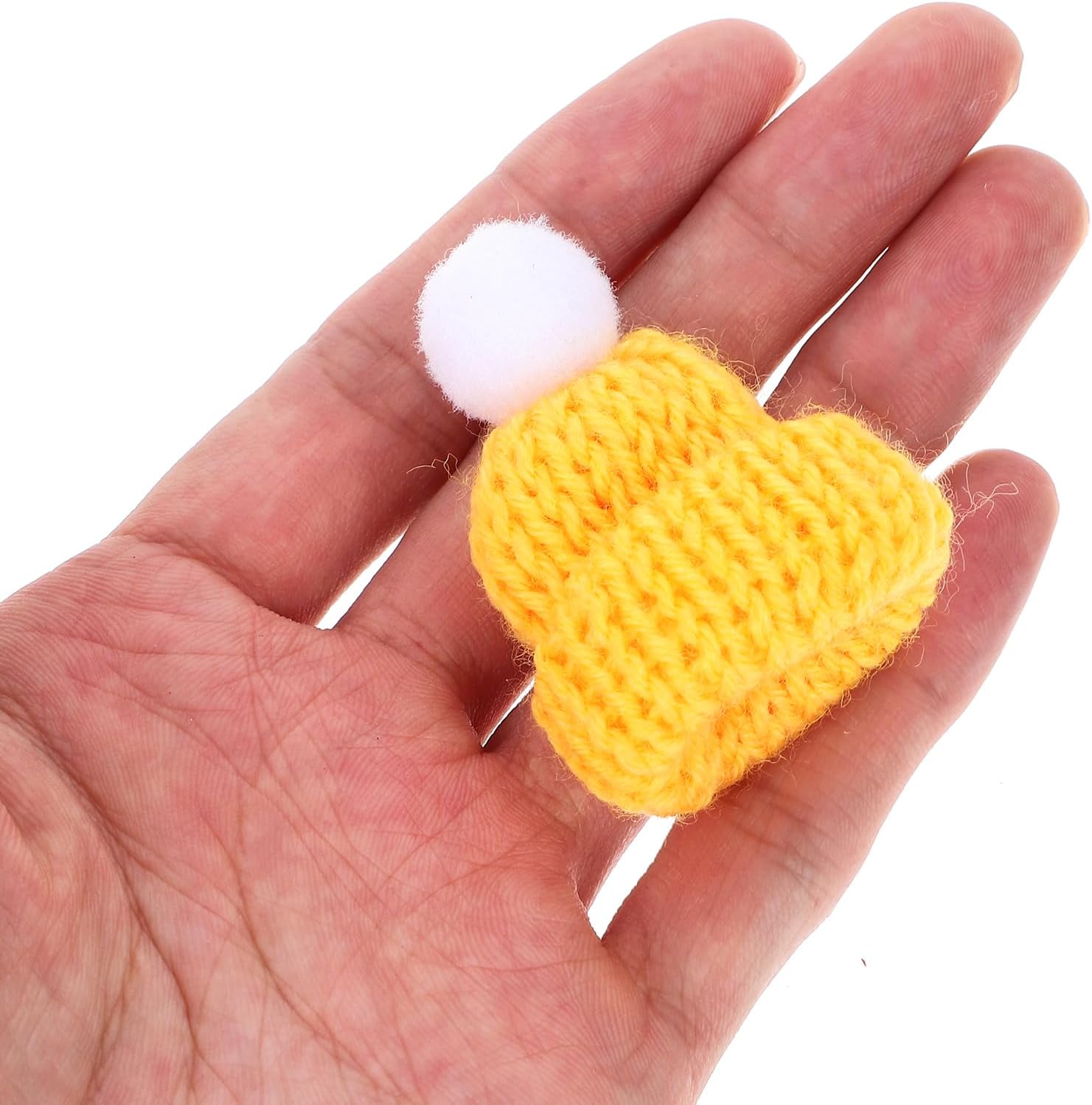 Toddmomy 10pcs Mini Knitted Christmas Hats Mini Christmas Knit Hats for Ornaments Diy Art And Craft