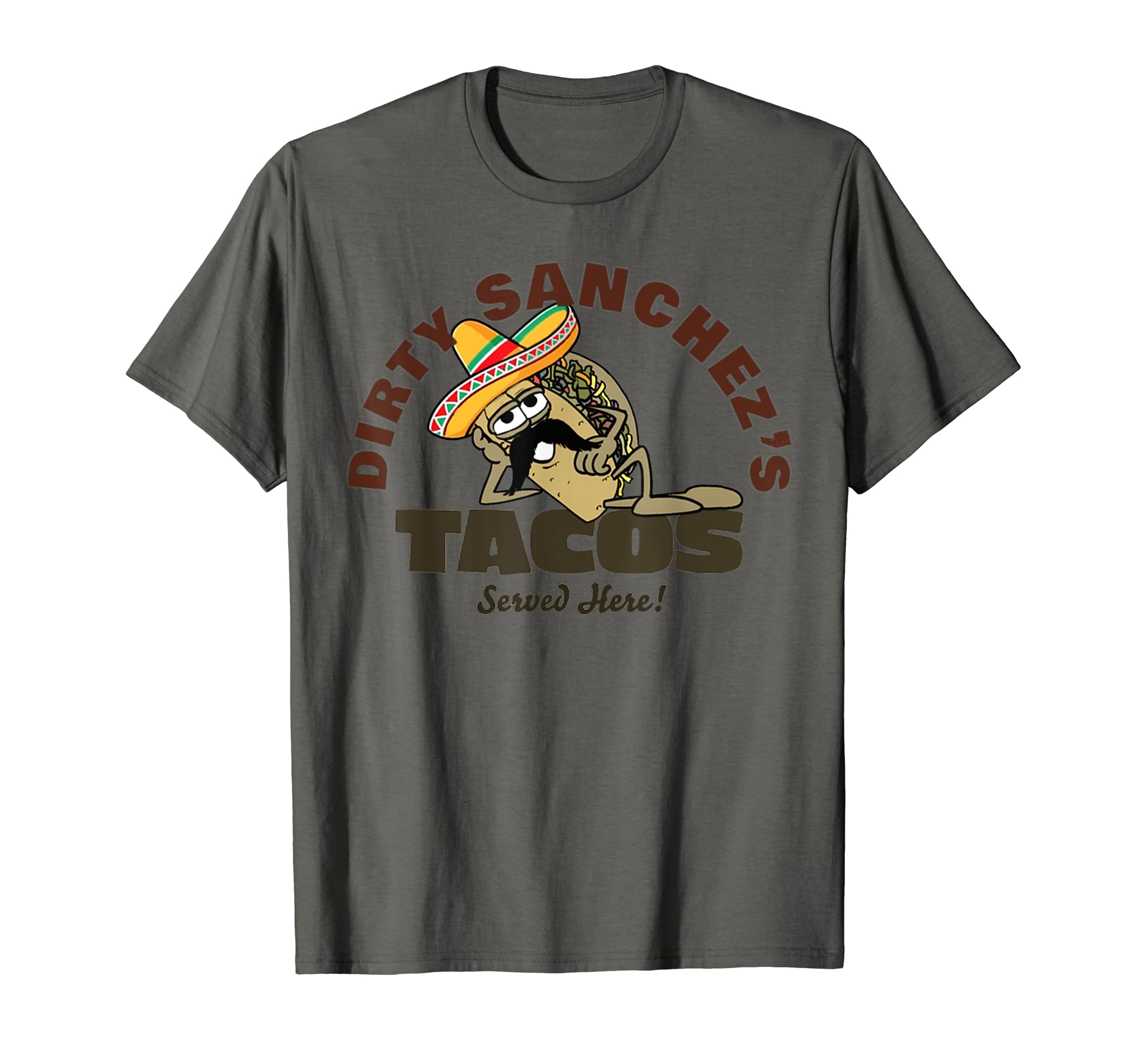 C&C DesignsDirty Sanchez Tacos Food Funny Mustache T-Shirt, Small