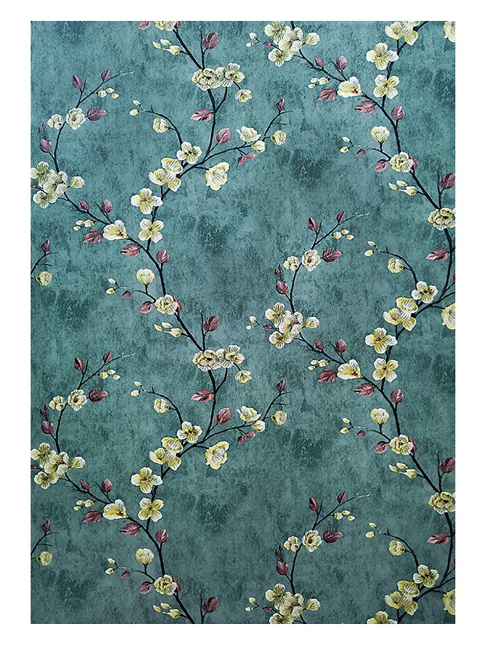 Papel pintado de flores autoadhesivo de 45x500cm vinilo impermeable para muebles 8