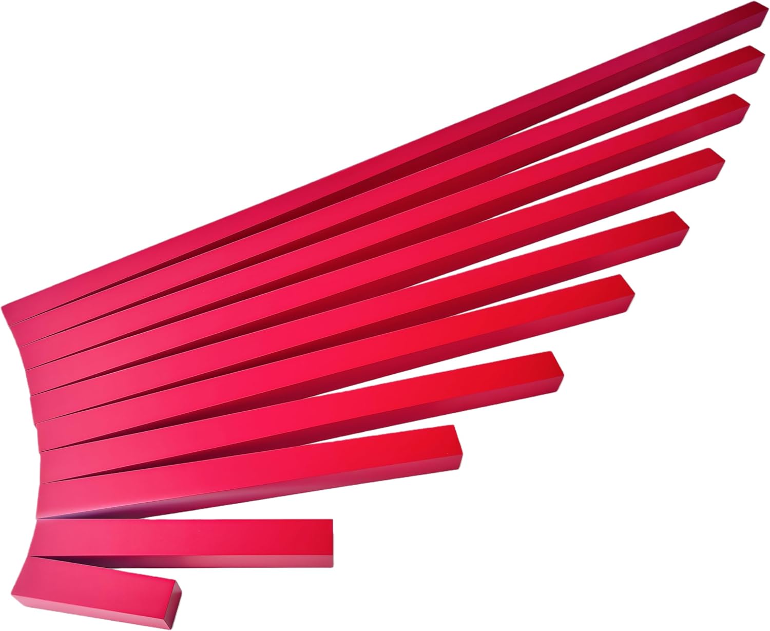 Premium Montessori Large Long Red Rods Solid Beechwood - 39.4 Inch/100CM Sensorial Toy, Math Preparation & Measurement Tool for Toddlers Kids 3-6, Homeschool & Classroom Teaching Aid(Long Red Rods)