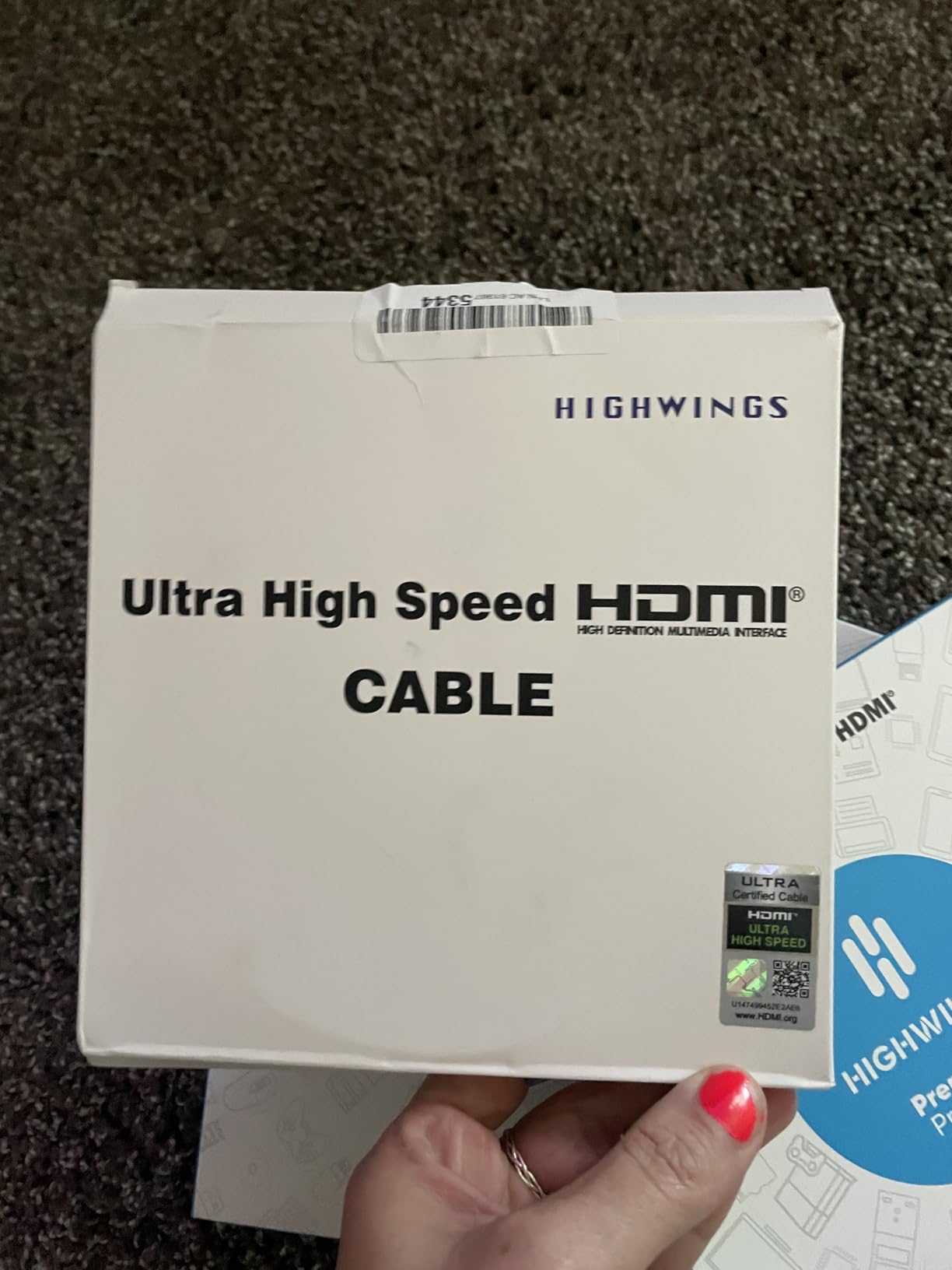 Highwings 8K@60 HDMI Cable 10FT/3M, 48Gbps 2.1 High Speed HDMI Braided Nylon 4K120 144Hz RTX 3090 eARC HDR10 4:4:4 HDCP 2.2&2.3 Compatible for PS5, PS4, UHD TV and PC