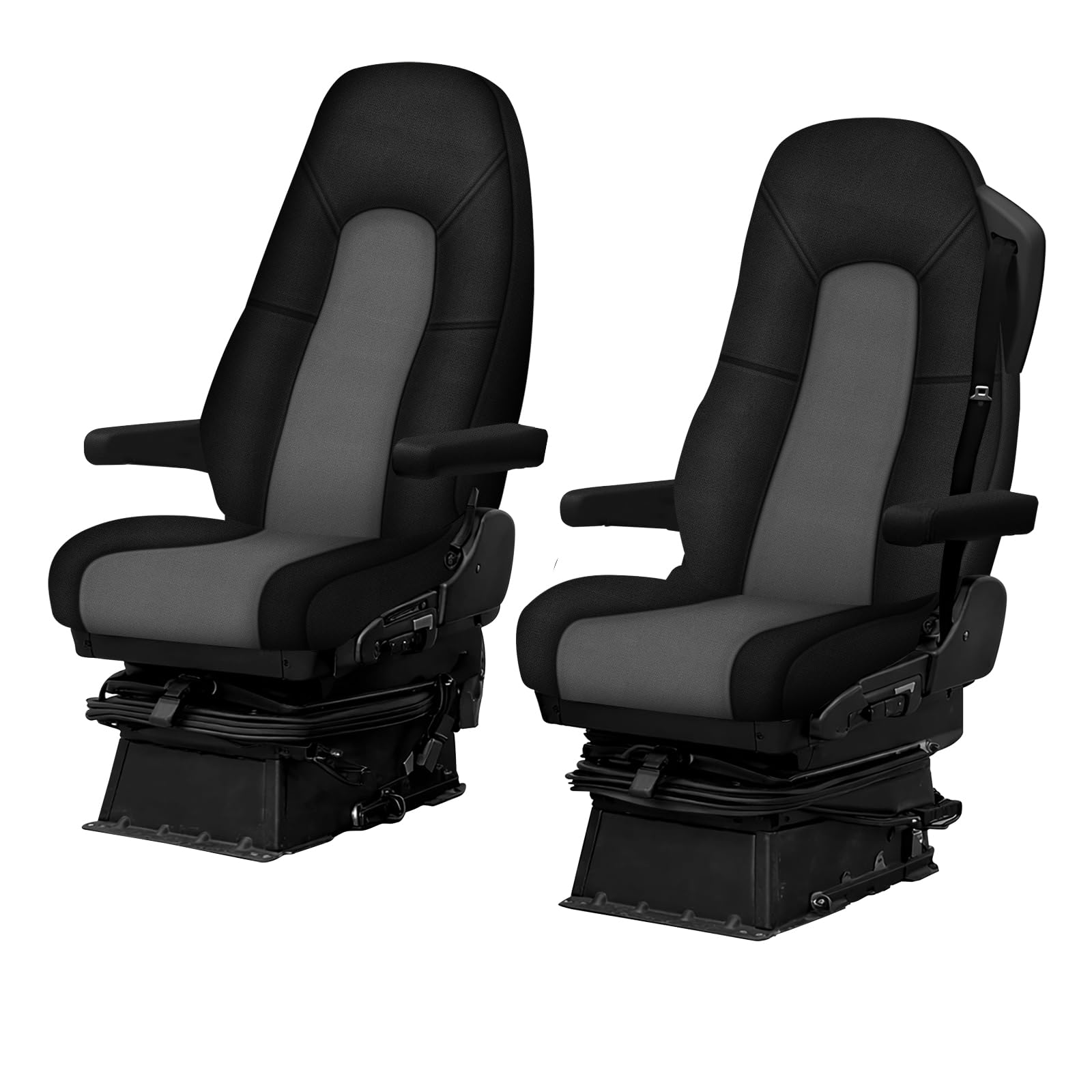 Fundas para asientos de camión para Volvo FH 12 13 16 de 2013–2026 (asiento del conductor acolchado y asiento del pasajero sin acolchado), fundas para asientos de coche Fundas protectoras para