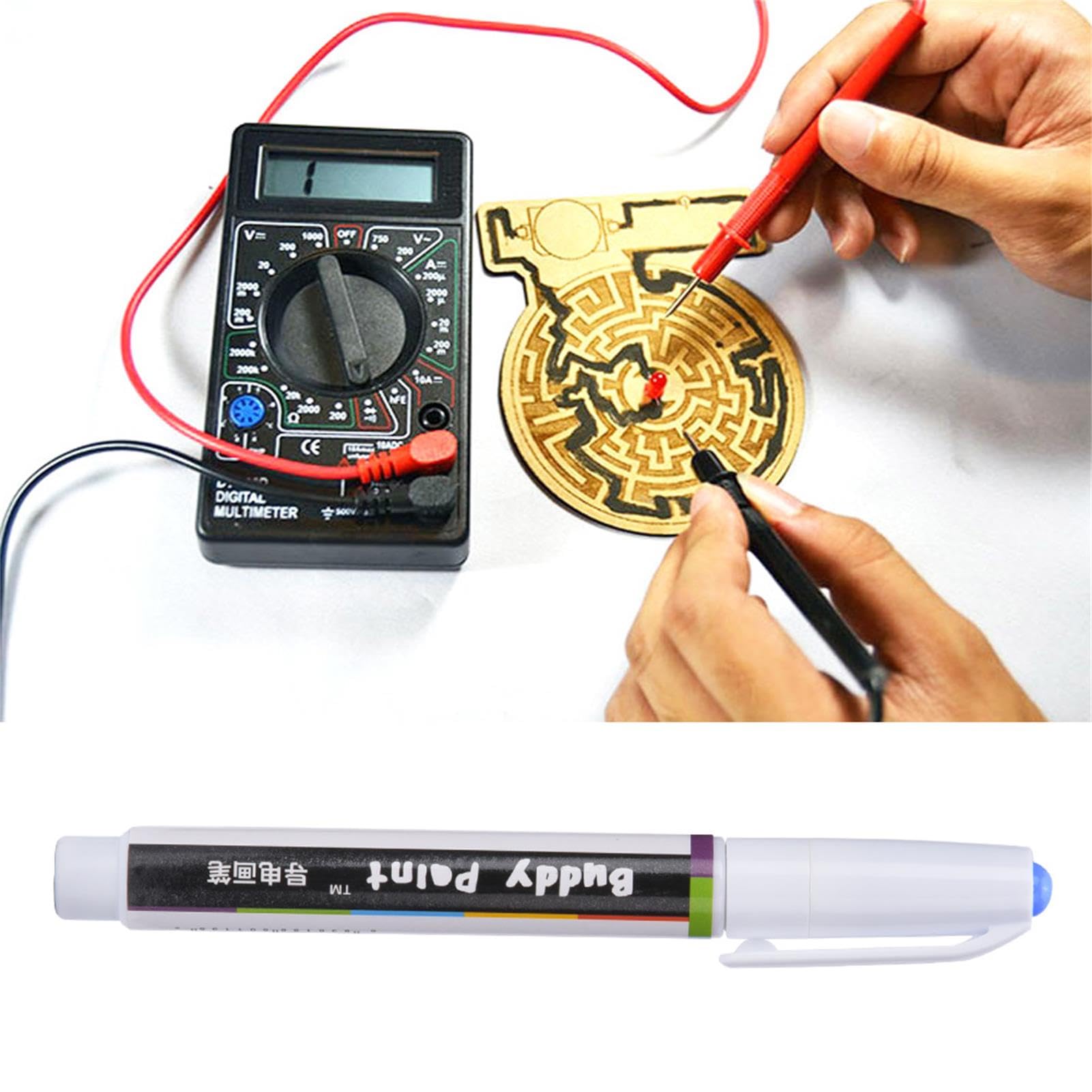 Bolígrafo de tinta conductora electrónica Herramienta de reparación de placas de circuitos con polvo de níquel metálico de alta conductividad