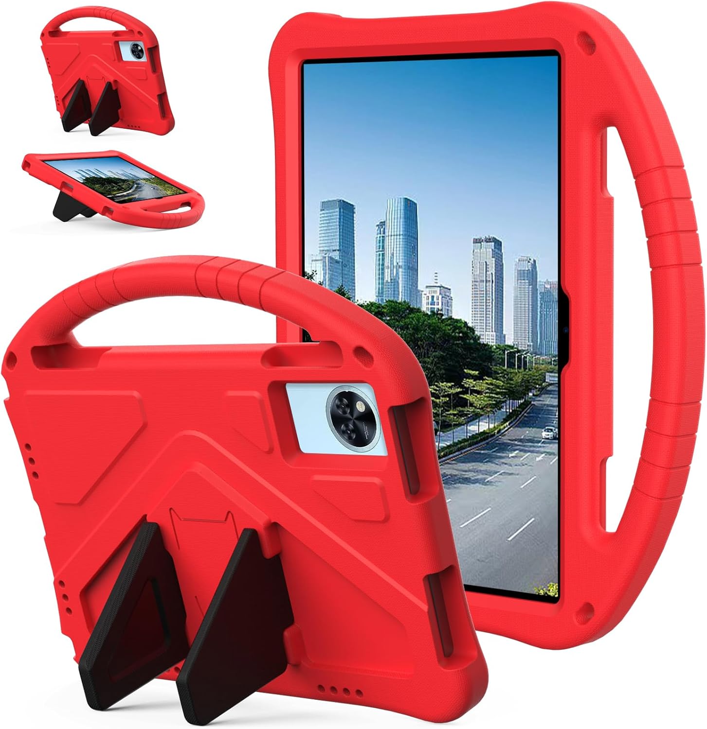 for Lenovo Idea Tab 11 inch Case 2025, EVA Kids Shockproof Tablet Cover for Lenovo Idea Tab Tablet 11 '' with Handle Stand (Red)