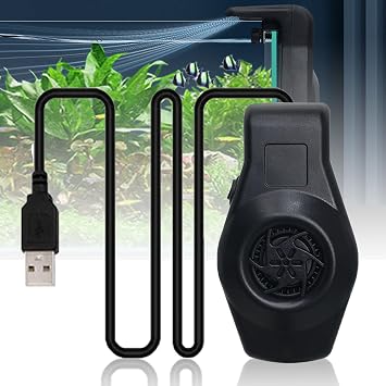 Aquarium Chiller Fan, USB Powered Small Fish Tank Cooling Fan Fish Tank Cooler, Quiet with 2 Adjustable Speed Aquarium Cooling Fan Aquarium Water Chiller System