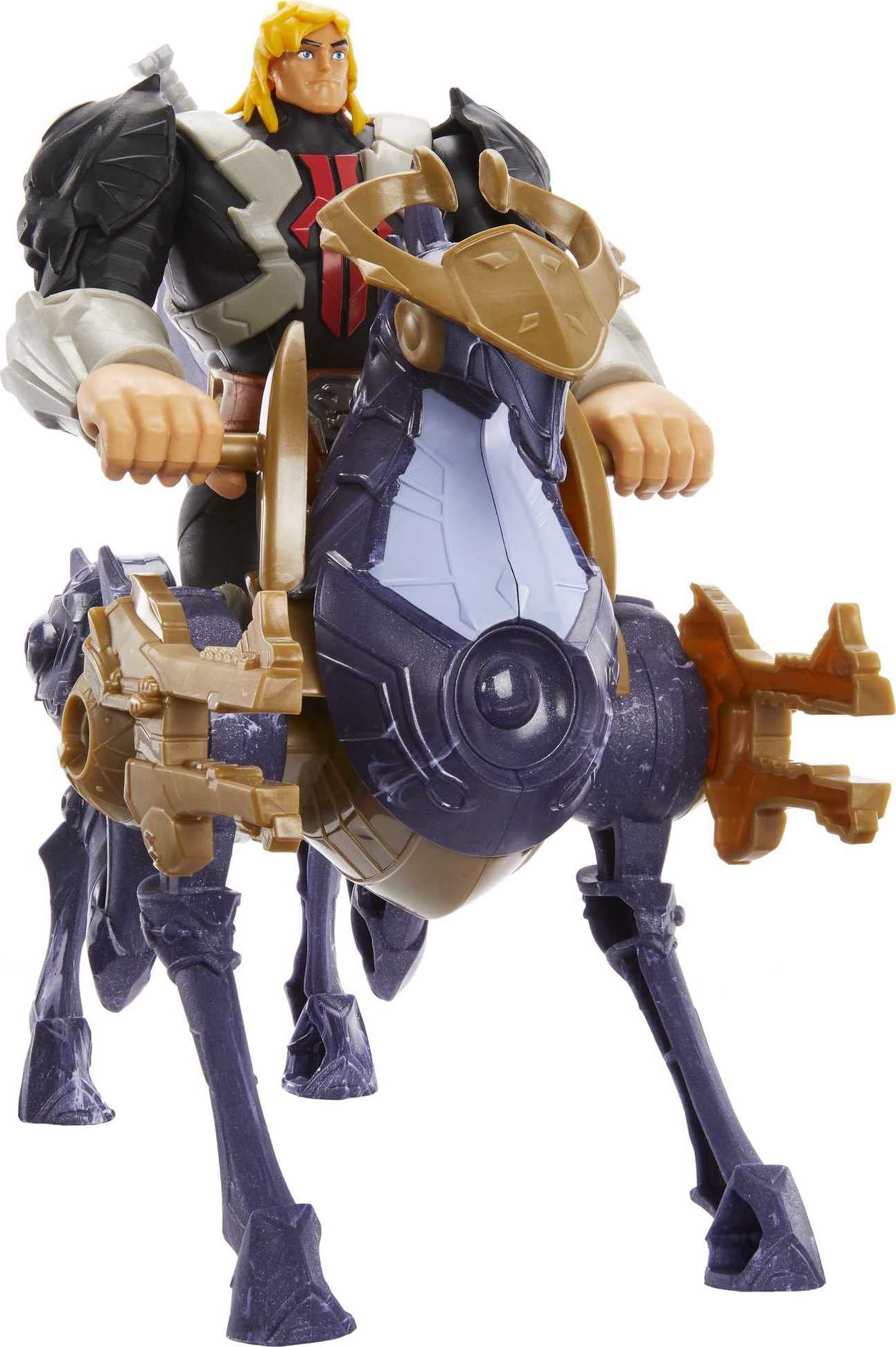Masters of the Universe He-Man: Creature Vehicle, Figure, He-Man and Stridor, Savage Eternia Collectible Superhero and Steed, MOTU Toy