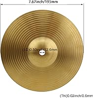 Vista 8 de Lovermusic Platillo de tambor de 8 pulgadas de diámetro dorado, aleación de latón, accesorios de percusión para kit de batería adecuado