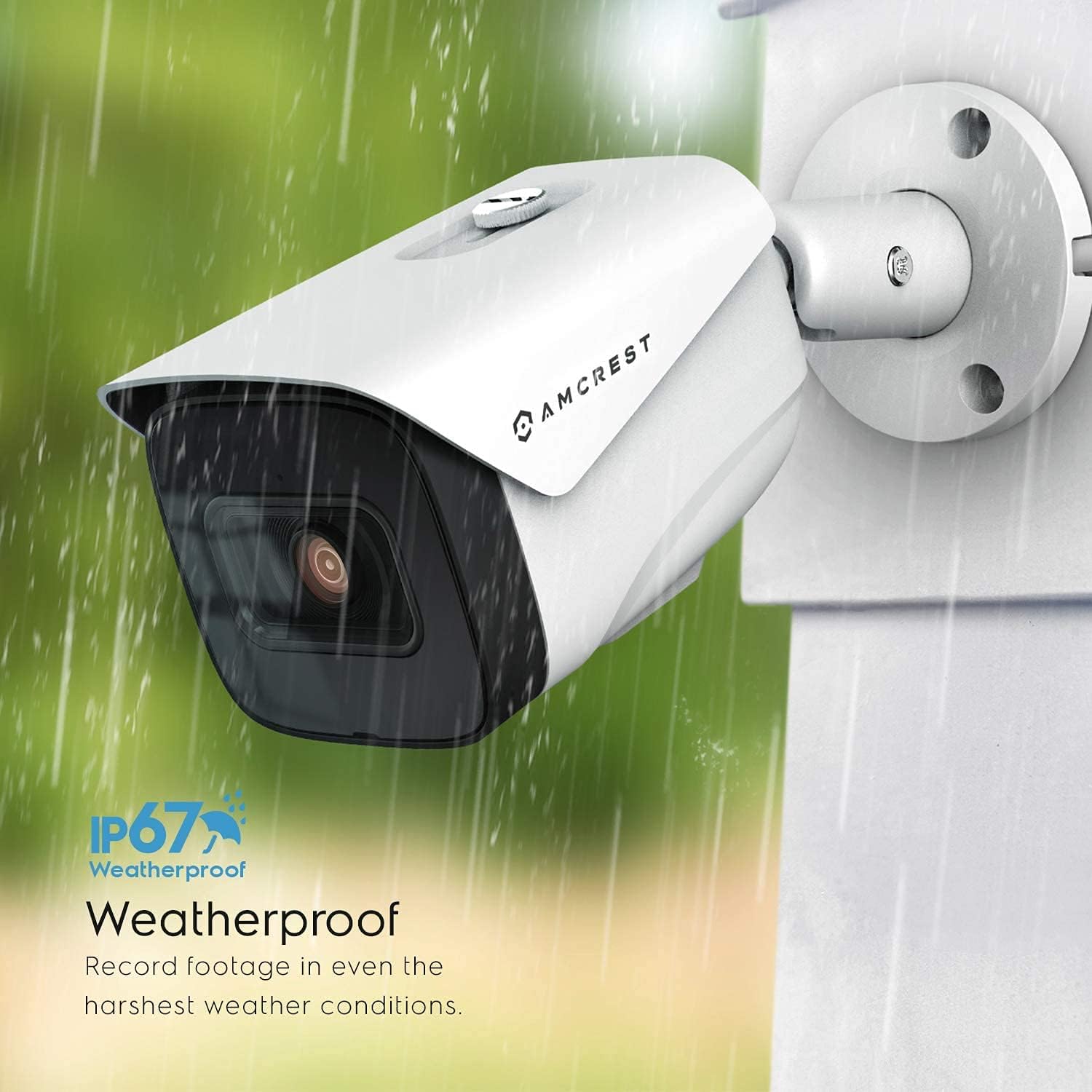 Exclusive Discount 70% Price Amcrest 4K AI POE Camera 30fps UltraHD 8MP Bullet POE IP Camera, Security Outdoor Camera, 98ftNight Vision, 2.8mm Lens (108°), IP67 Weatherproof, 4K (3840x2160) @30fps, White (IP8M-2696EW-AI)