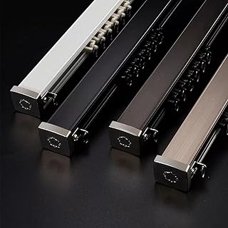 SYkbb Single Curtain Rail Track,Ceiling Curtain Track Room Divider Ceiling Mount Curtain Rods System RV For Privacy Living Room Bedroom Drop Ceiling Shower-Ceiling Track (Color : Champagne, Size : 2