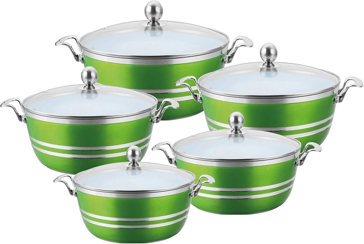 WOK! stone Lot 6 Casseroles en Aluminium Moulé sous Pression 5 mm 3