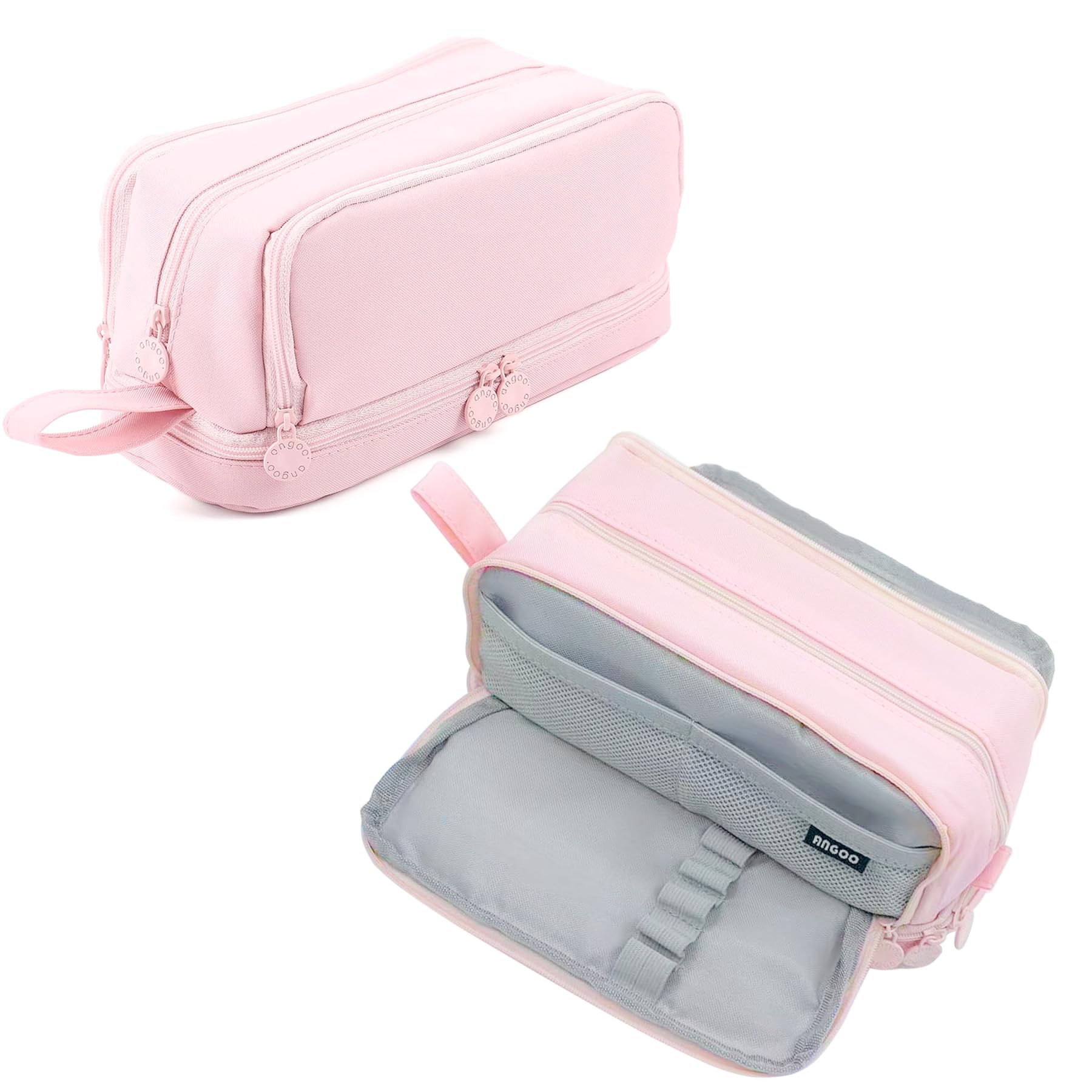 TZEKING School Pencil Case with 4 Compartments, Large Pencil Cases, Capacity Pencil Case, Organizer Holder