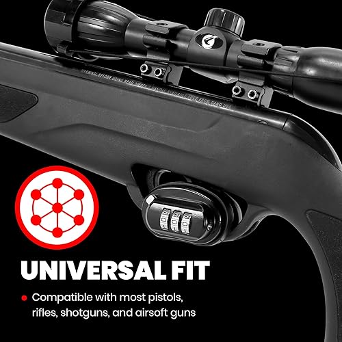 Miniatura 4 de INNOVATEX Juego de cerraduras de gatillo de pistola de alta resistencia de 3 dígitos para pistolas, rifles, pistolas, escopetas y armas de fuego,