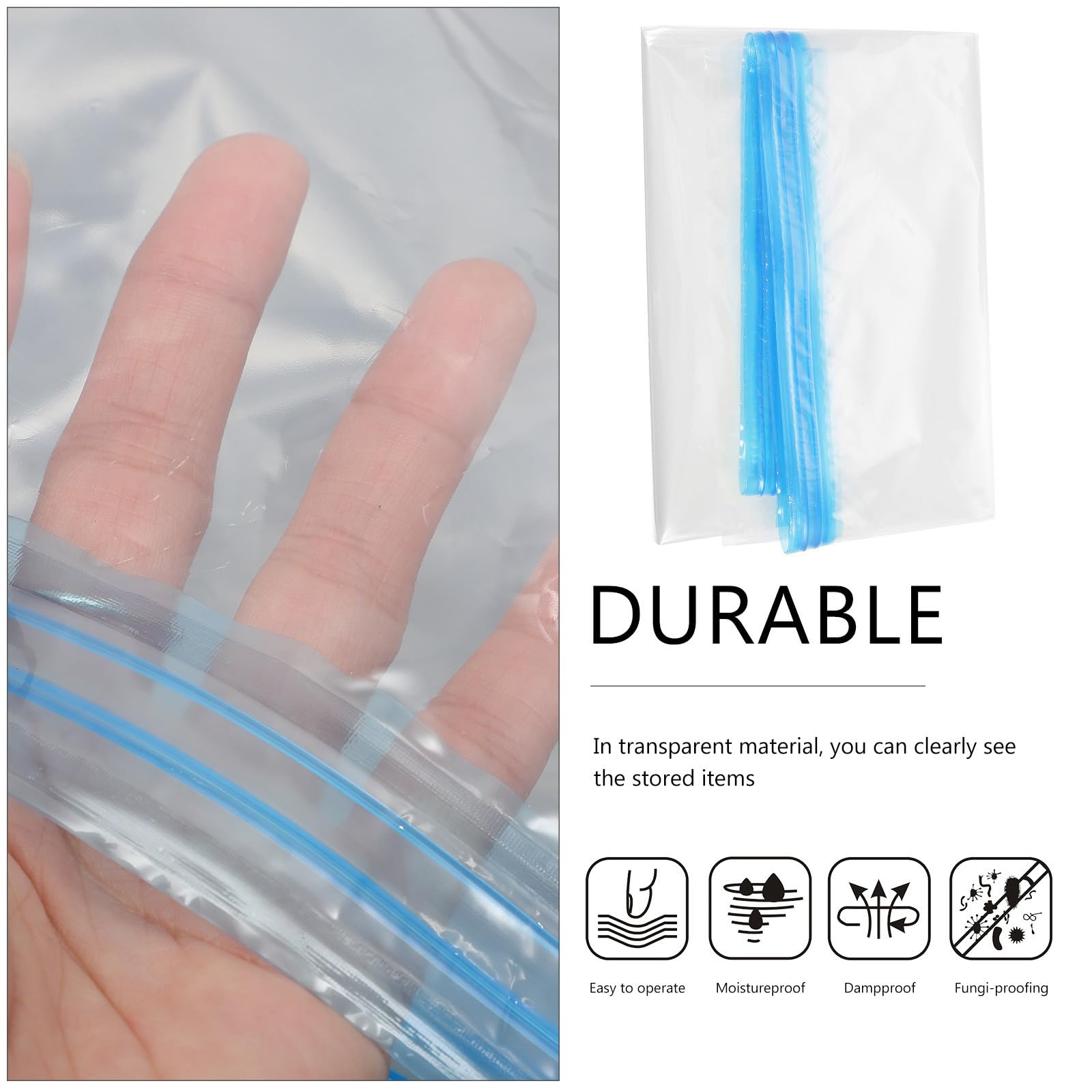 Sacchetti Sottovuoto per Materassi Compressione Vacuum, Buste Sottovuoto per Materasso Matrimoniale, Pa PE, per Riporre Biancheria e Risparmiare Spazio