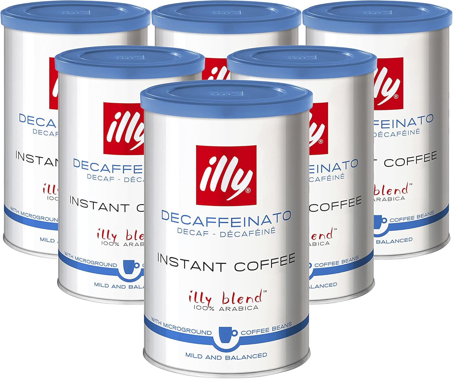 illy Coffee, Decaffeinated Instant Coffee, Medium Roast, 100 Percent Arabica Coffee Beans, Bulk