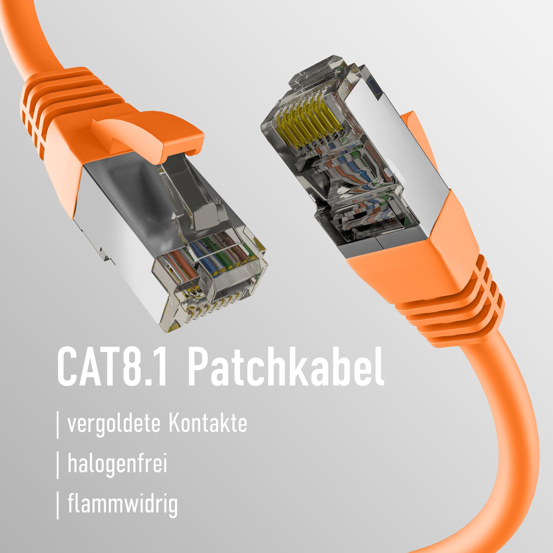 EFB-Elektronik - Cavo di rete CAT. 8 fino a 40 Gb - Cavo patch Ethernet LAN da 20 m con protezione antipiega - Trasmissione PoE di dati e alimentazione - Connettore RJ45, schermatura S/FTP PIMF -