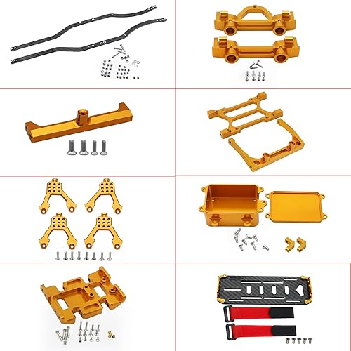 Miniatura 3 de 110 RC Crawler Viga de fibra de carbono de 0.157 in CNC de metal chasis de coche Kit de cuerpo piezas para Axial SCX10 II Rock Off Road Truck