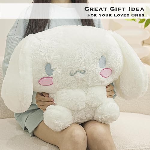 Miniatura 6 de Juju - Peluche Kawaii Blanco (20 pulgadas) - Lindos Animales de Peluche Kawaii - Peluches Grandes de Animales de Peluche - Peluches Grandes Lindos -
