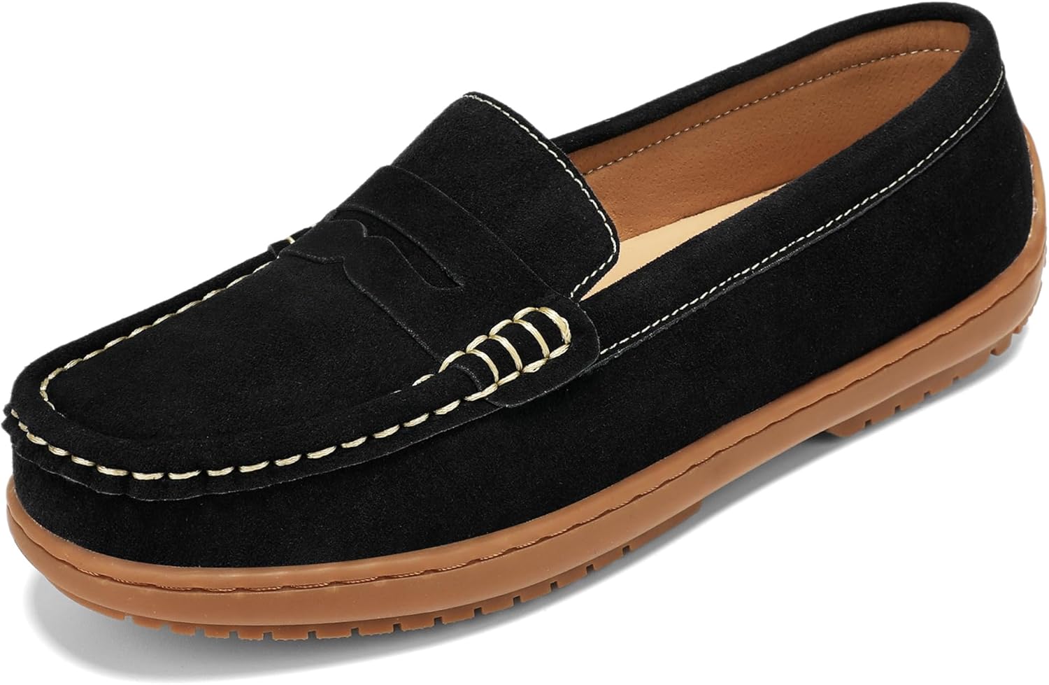 BEAUSEEN Women's Penny Loafers Slip-On - Lightweight Breathable Suede Driving Moccasins,Cute Business Casual Dress Shoes for Work & Travel - Image 3