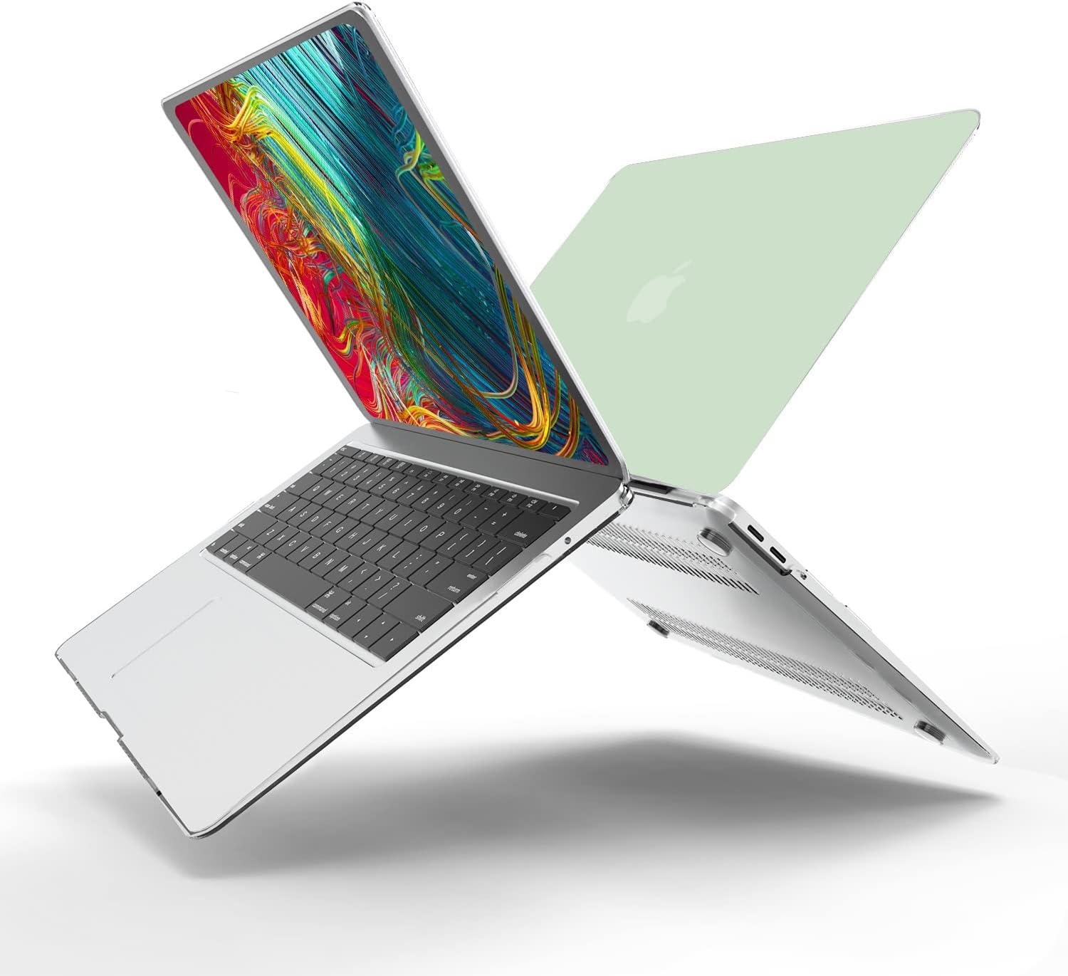 🛒 Crаzу Dеаlѕ Anban Compatible with MacBook Air 13 inch Case 2022 2021 2020 2019 2018 Release A2337 M1 A2179 A1932 Touch ID, Slim Plastic Laptop Hard Shell Case + Keyboard Cover and Screen Protector, Honeydew Green