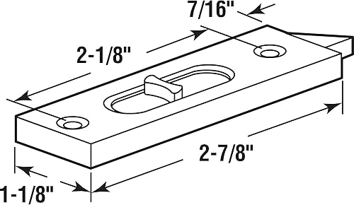 Miniatura 2 de Slide-Co 171755 Pestillo inclinable de plástico blanco (paquete individual)