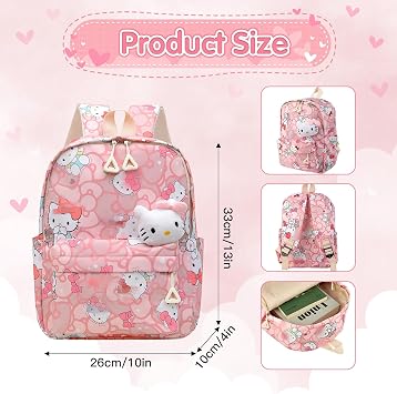 Toddler Backpack with Detachable Stuffed Doll, School Bags for Girl Boys School Rucksack Cute Nursery Mini Backpack Kids for Travel Kindergarten Elementary Preschool