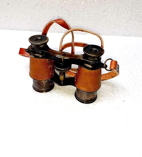 Miniatura 4 de Prismático de latón de estilo antiguo de 4.0in con cubierta de seguridad de cuero que lo hacen más atractivo y único, telescopio de regalos vintage,
