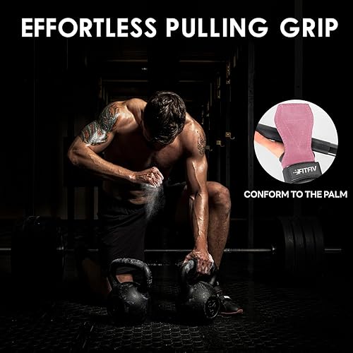 Miniatura 6 de Correa de muñeca de levantamiento de pesas, correas de cuero dobles para entrenamiento de fuerza en el gimnasio, muñequeras acolchadas de neopreno,