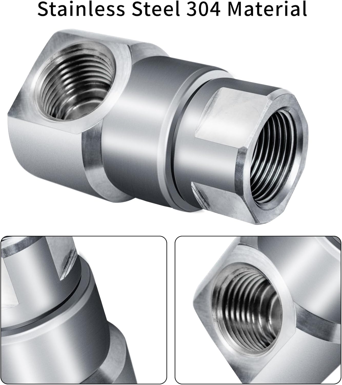 3/4 Inch FXF Heavy Duty Hose Reel Swivel with Grease Zerk - Hose Reel Parts Fitting for Multi-Use Scenarios - Ideal for Home and Industrial Steel Hose Reels - Genuine Super Swivel