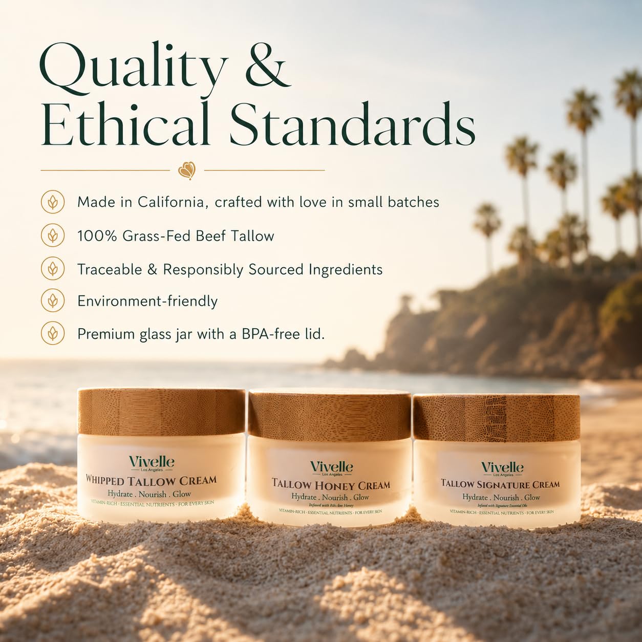 Beef Tallow with Frankincense Face Cream, 100% Grass-Fed Suet for Dry, Sensitive & Eczema-Prone Skin | Organic Ingredients: Frankincense, Jojoba & Sweet Almond Oils | Crafted in California 1.8 oz