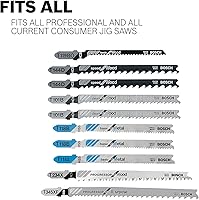 Vista 3 de Bosch 100 piezas 5-1/4 pulgadas 5-10P TPI Progressor para madera con clavos T-Shank Hojas de sierra caladora