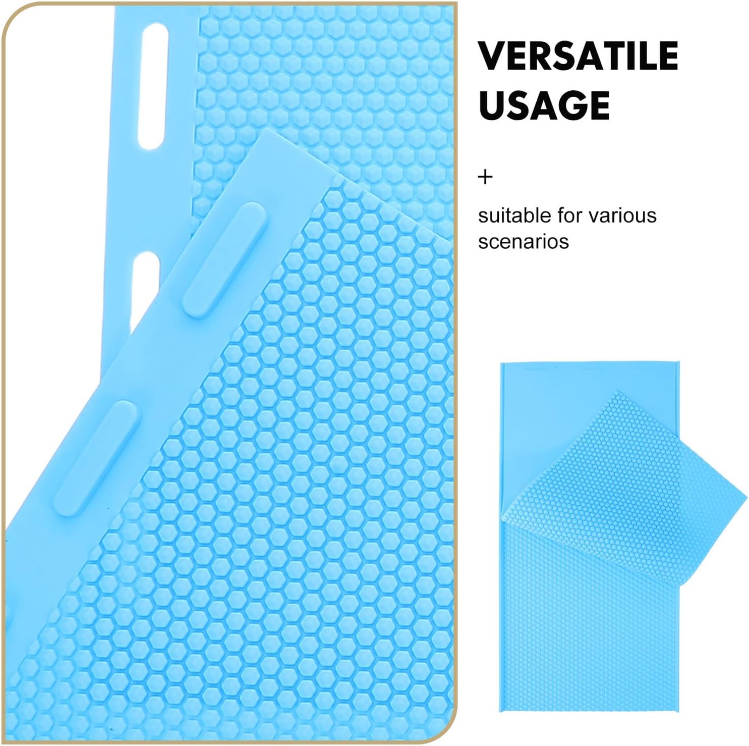 TOYANDONA Beeswax Silicone Sheet Mold Beeswax Press Molds for Beekeeping DIY Honeycomb Foundation Making Tool Sky-Blue Flexible Silicone Wax Sheet Press