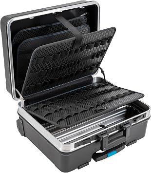 B&W International GmbH GO mobile tool case with tool retention loops ABS case, volume 36 l, 48 x 37.5 x 20 cm inner 120.04/L, tools not included, Black