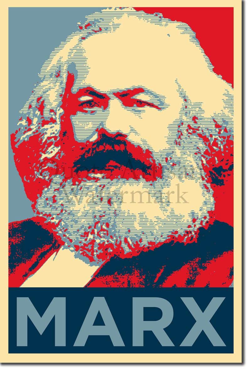 Bioprocess Karl Marx Poster Gift Home Wall Decor Hope Marxism Socialism Communism Cuba Indoor/Outdoor Wall Decor Metal Sign Poster 8x12 inch