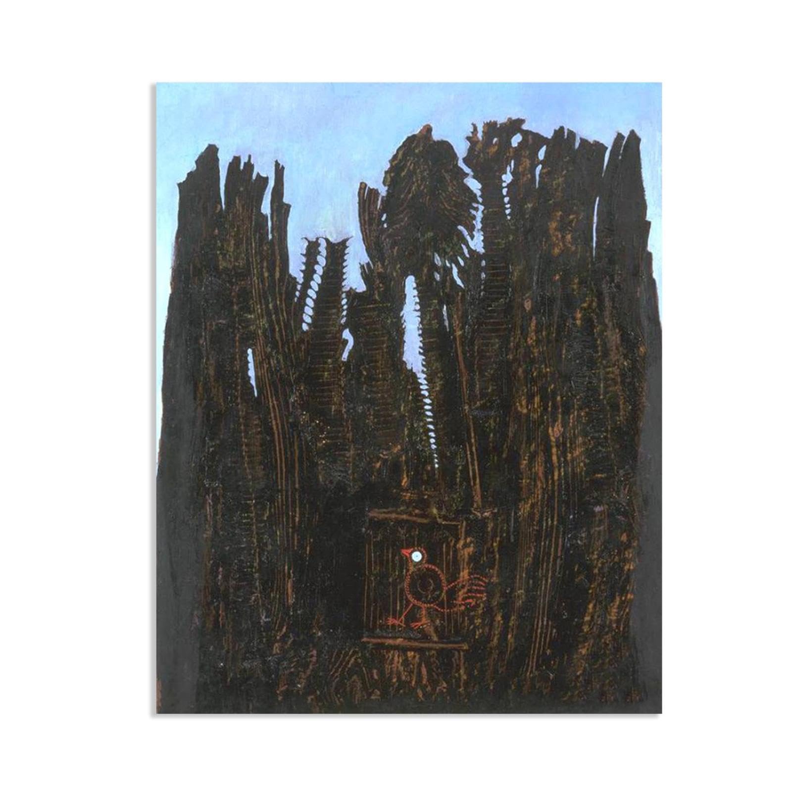 MYCGGDGH Max Ernst Poster,Forest and Dove,Canvas Print Wall Art Reproductions of Famous Paintings Max Ernst Art Abstract Paintings for Living Room 105x80cm(41x31in) Frameless